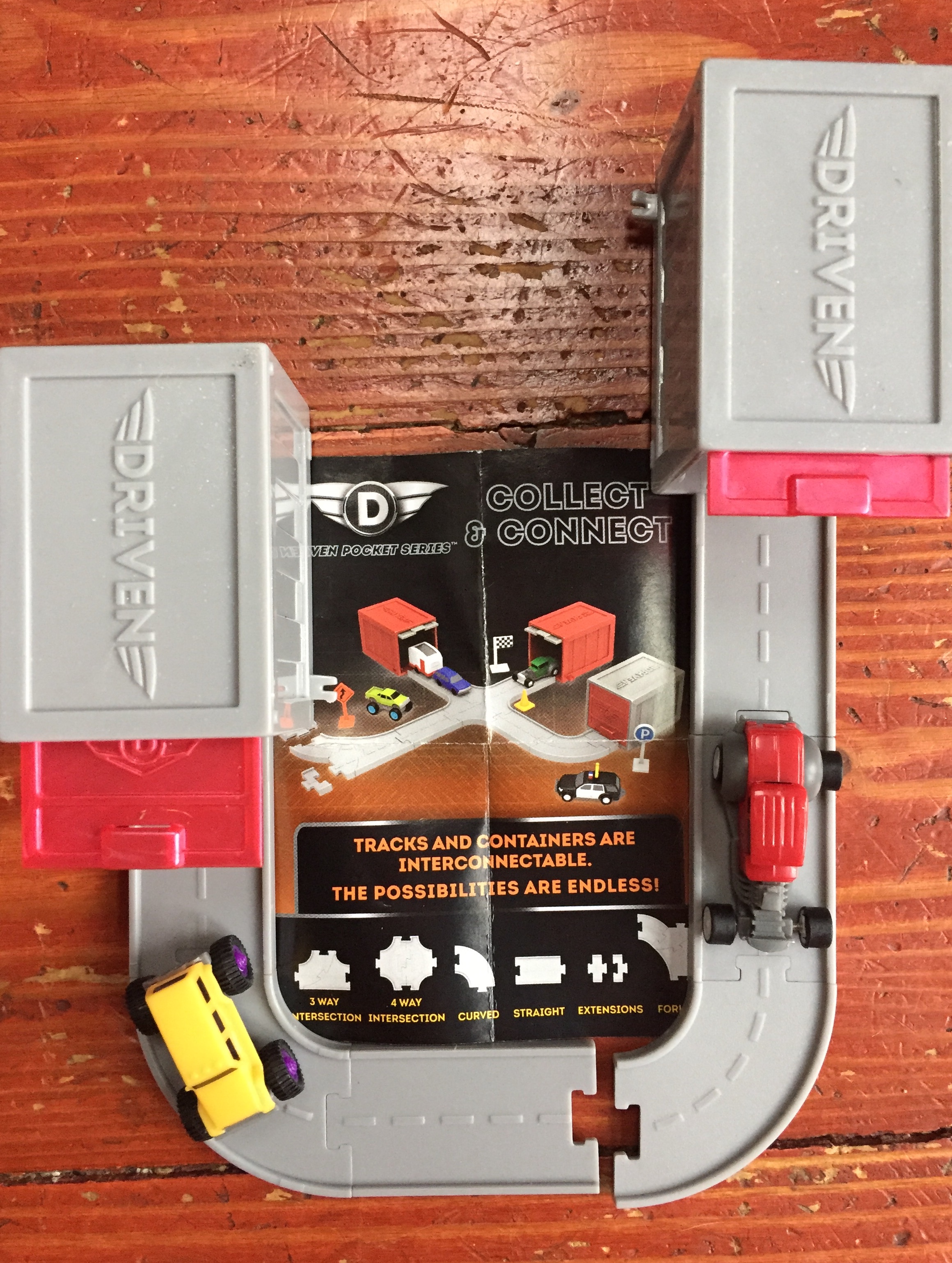 Driven Pocket Series collect and connect trucks with garage blind box and