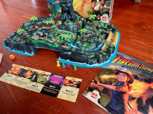 Fireball Island Race to Adventure board game for kids with cards and instructions