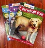 Pet Rescue Club books 6, 7, and 8 in fanned stack Champion's New Shoes, A Purr-fect Pair, and Bailey the Wonder Dog