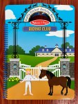 Melissa & Doug Puffy Sticker Activity Book Riding Club theme with stickers added to front cover scene