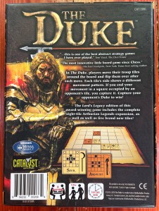 The Duke Lord's Legacy strategy board game back of box