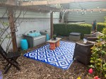 FH Home outdoor rug in backyard seating area