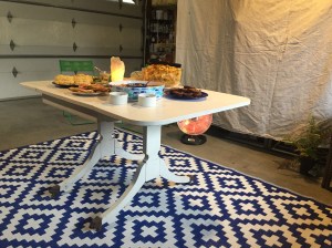 FH Home four by six foot outdoor rug in garag