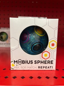 Mobius Sphere puzzle ball fidget toy on shelf at Target