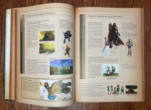 Hyrule Historia page with kingdom in chaos and triforce chosen