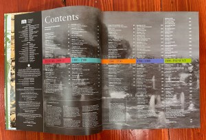 Table of contents from Smithsonian Battles That Changed History book