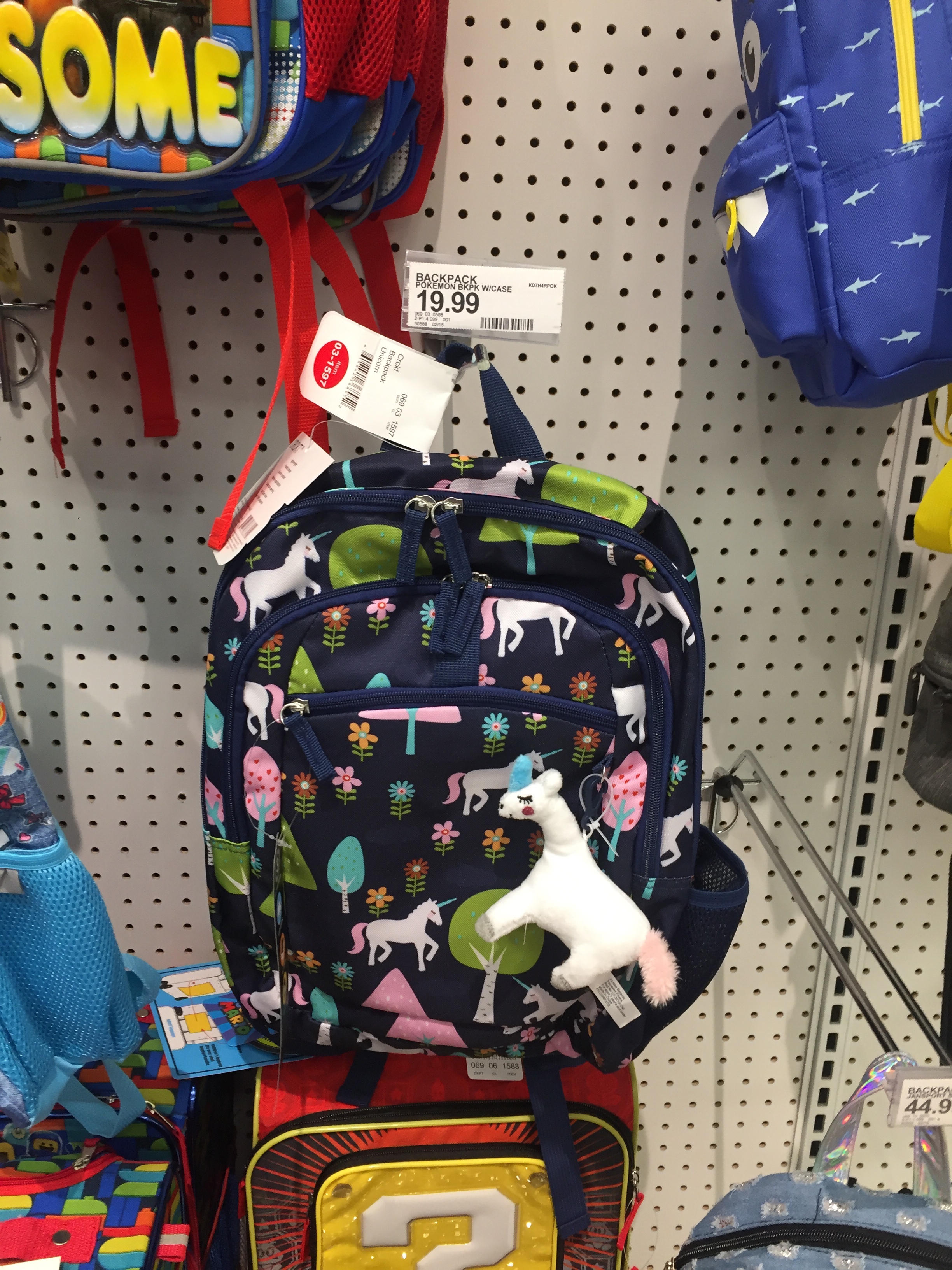 Crckt Unicorn print on navy background kids' backpack on rack at Target