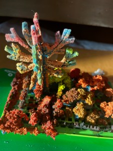 KiwiCo Crystal Chemistry Garden Kit growing colored salt crystals