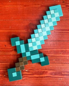 Minecraft diamond armor sword toy for kids
