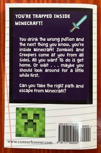 Pick Your Own Quest Escape from Minecraft book by Connor Hoover back cover