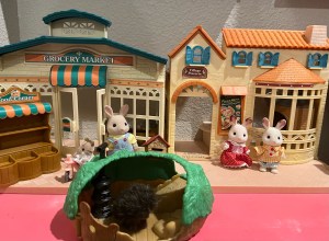 Calico Critter grocery market, village pizzeria, and hedgehog hideout