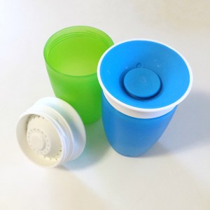 Munchkin Miracle 360 sippy cup for toddlers green and blue