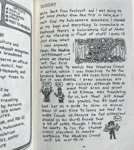 Star Wars: Jedi Academy graphic novel page from Roan's diary