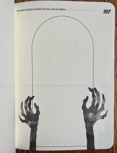 Draw and Create Sketchbook by Piccadilly page one Rorschach blot idea prompt