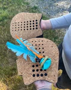 Waboba Voli Paddle Set with two cork glove paddles and one shuttl