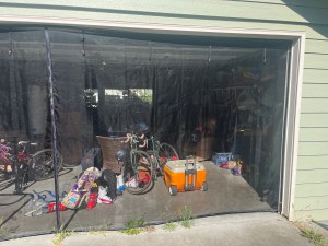 Garage screen door