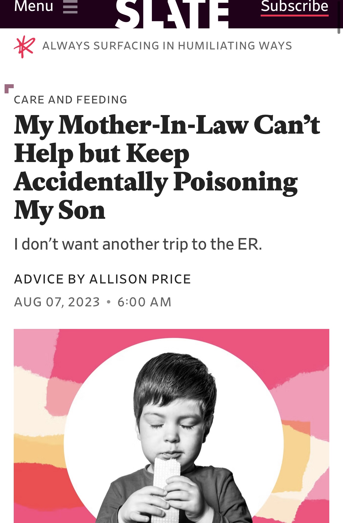 The Advice Column Made for Parents