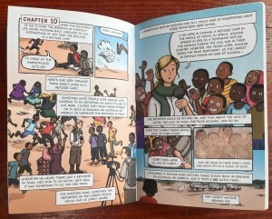 Page from graphic novel When Stars Are Scattered by Victoria Jamieson and