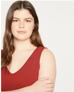 Universal Standard women's clothing company Double V Neck Tank