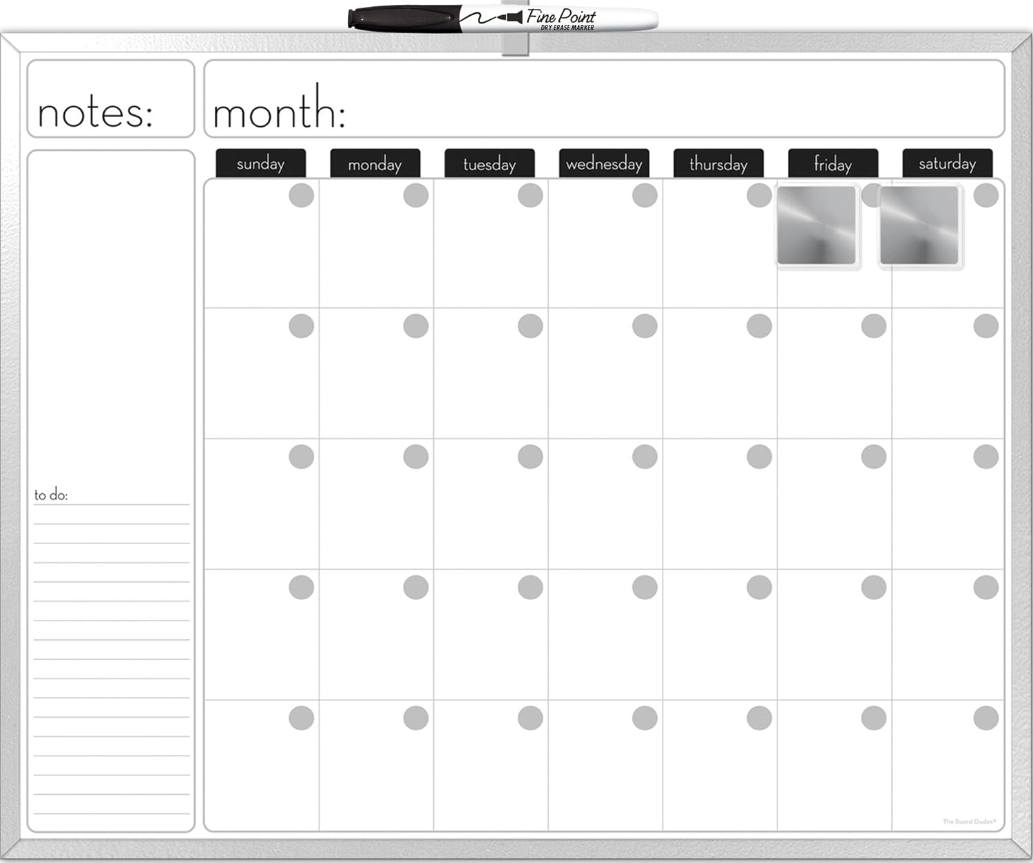 The Board Dudes Dry Erase Calendar on Amazon