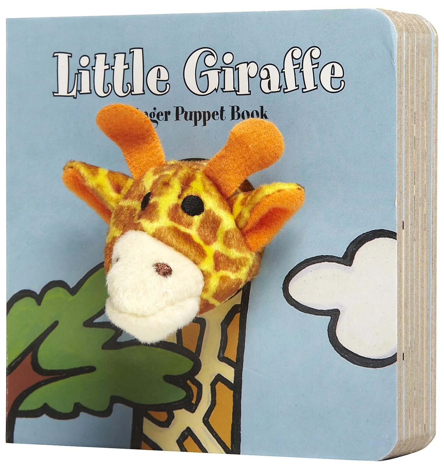 My kids loved these books with attached puppet. Little Giraffe Finger Puppet Board Book on Amazon