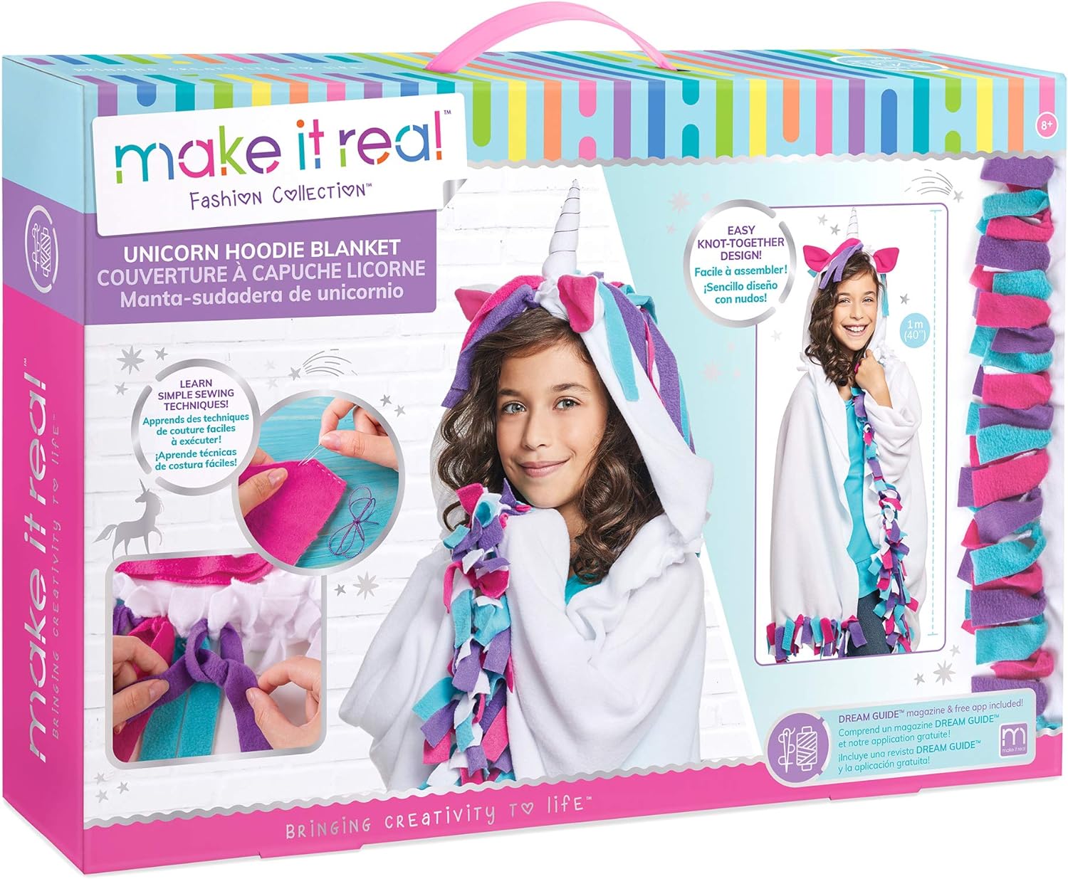 This kit has everything you need to craft a unicorn hoodie. Make It Real Unicorn Hoodie Kit on Amazon