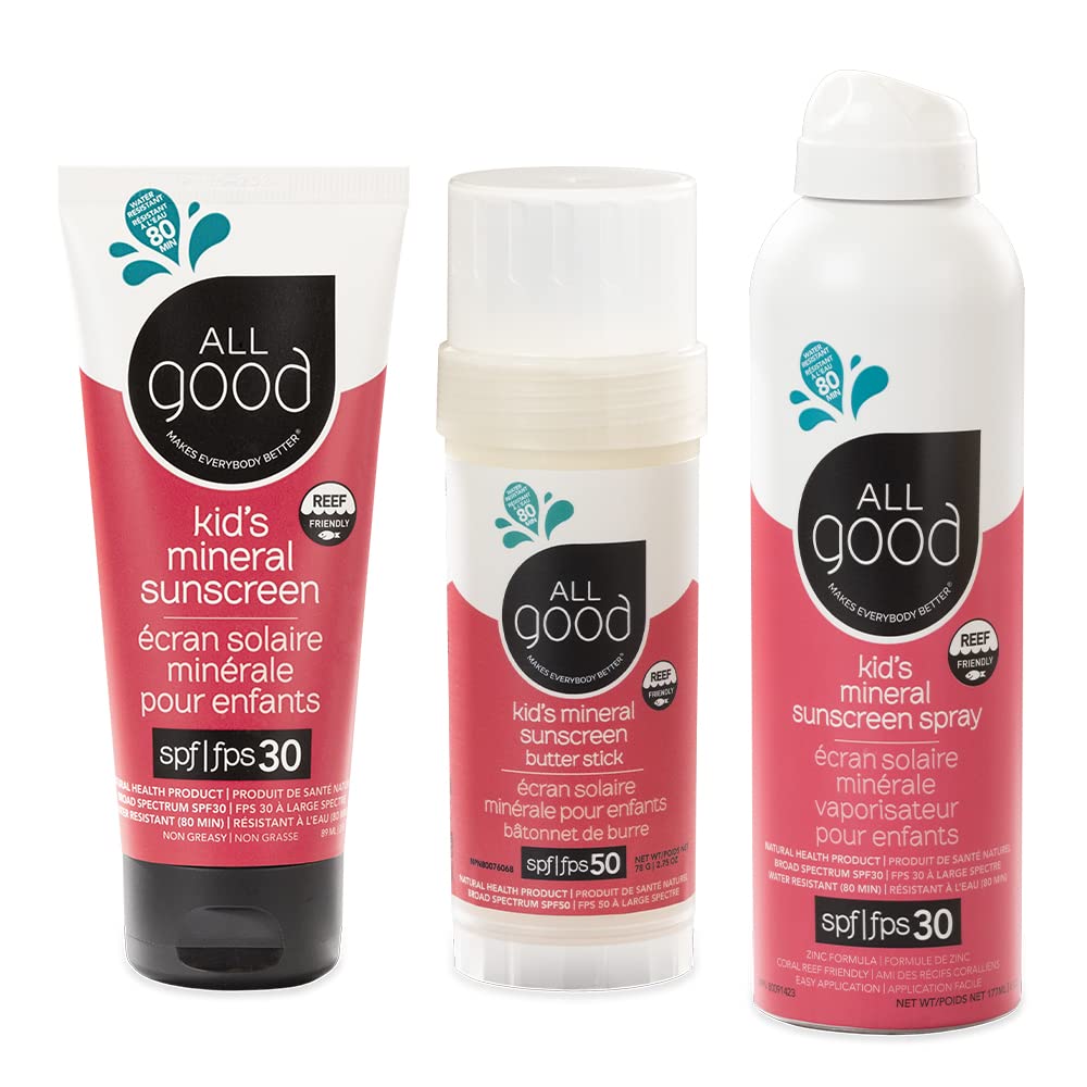 All Good Baby and Kids Mineral Sunscreen SPF 50 Combo Pack on Amazon