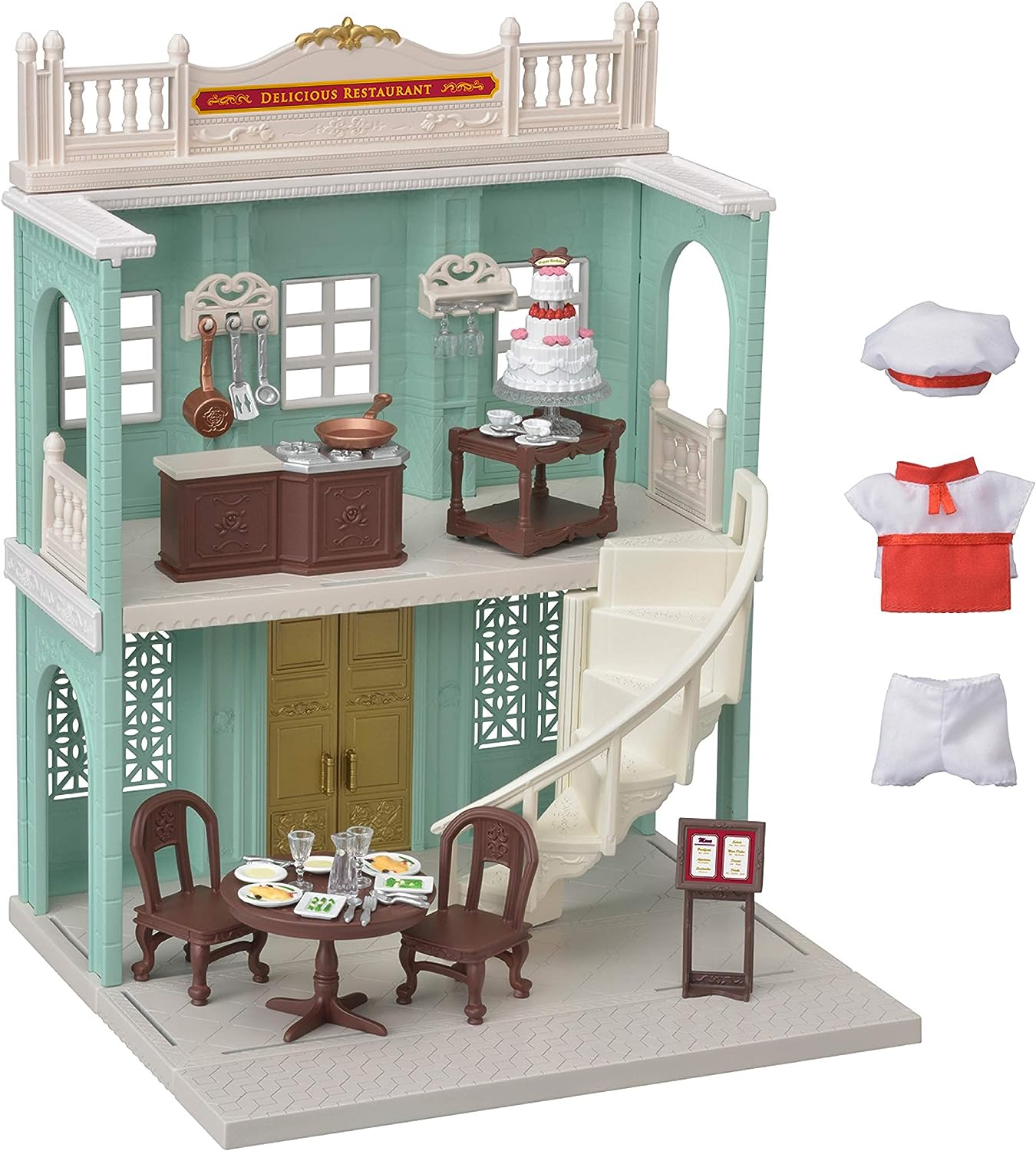 This set comes loaded with accessories for dining out. Calico Critters Town Series Delicious Restaurant