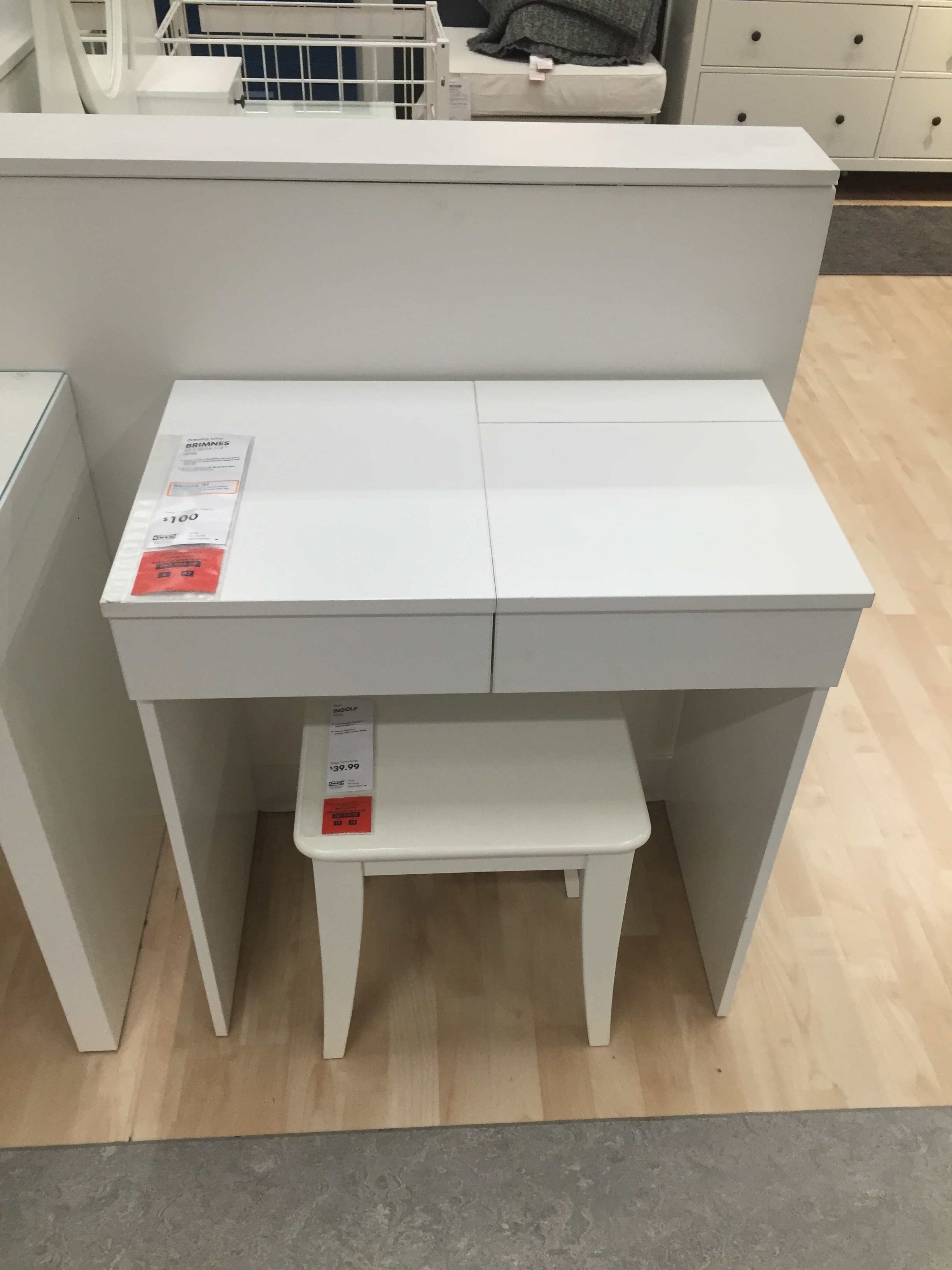 IKEA Brimnes Dressing Table on display in store