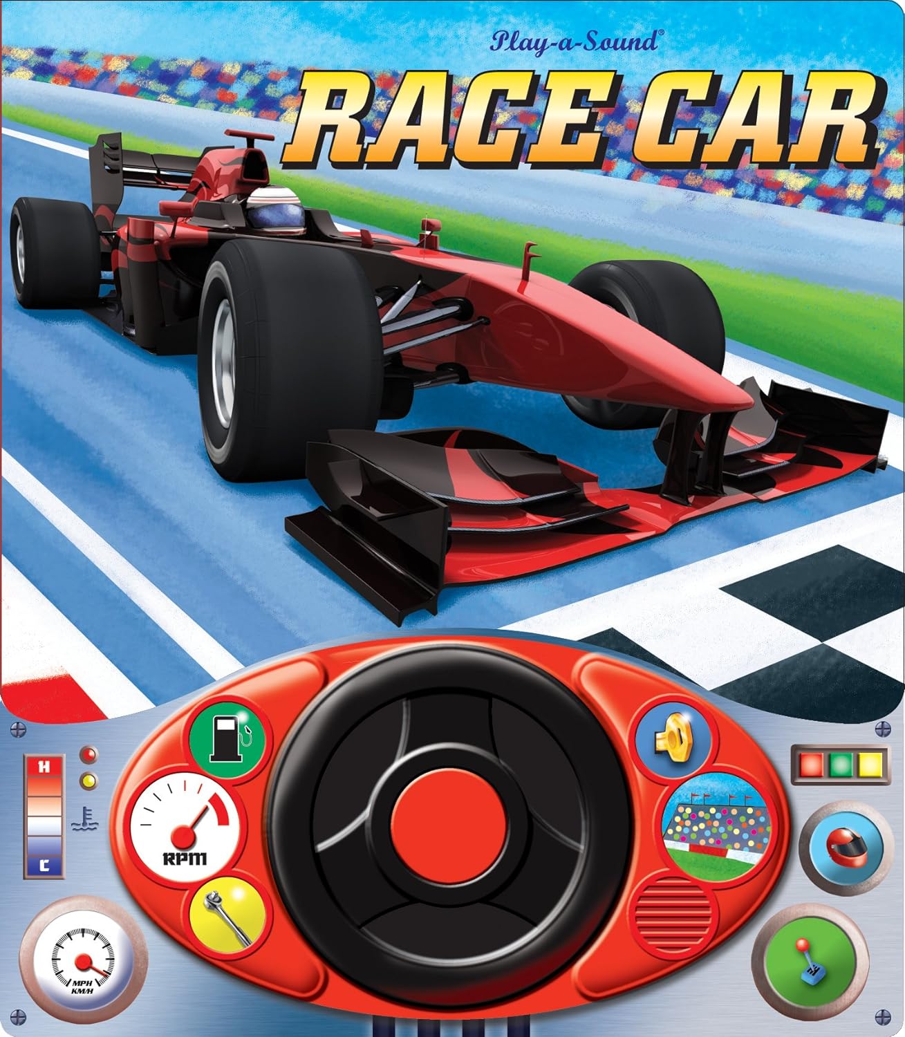 Race Cars Play-a-sound and Steering Wheel Book on Amazon