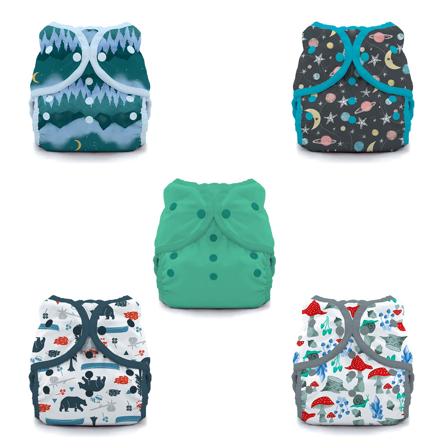 Thirsties Diaper Cover Pack with hook and loop closure Thirsties Bundle of Adventure Snap Duo Wrap Cloth Diaper Collection on Amazon