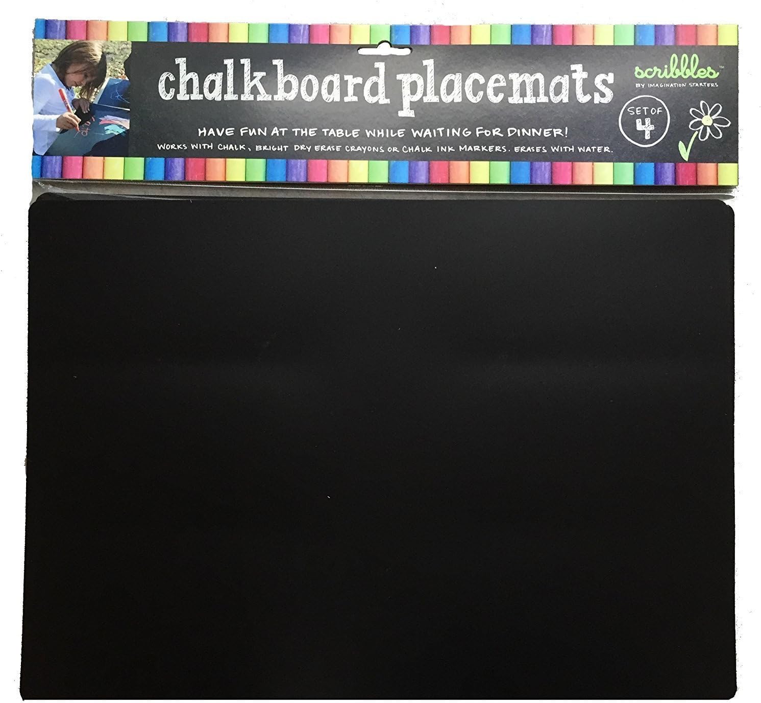 Imagination Starters Chalkboard Placemats on Amazon