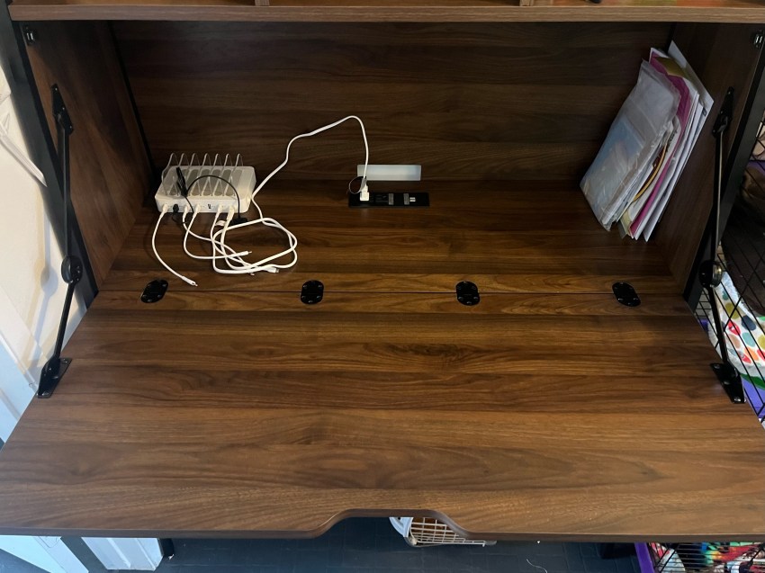 Loring Secretary Desk shown with front flap open