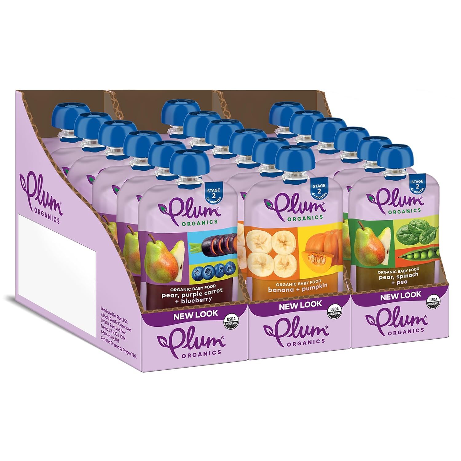Plum Organics Stage 2 Baby Food, Fruit and Veggie Variety, Pack of 18 on Amazon