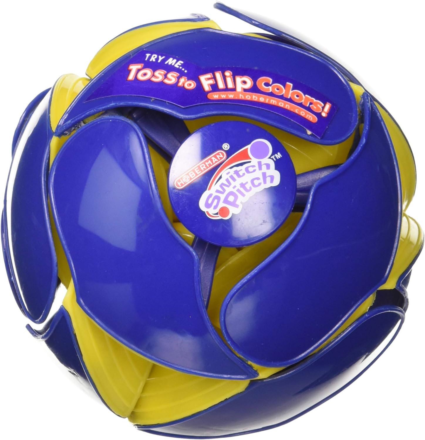 Haberman Switch Pitch ball toy blue with yellow image