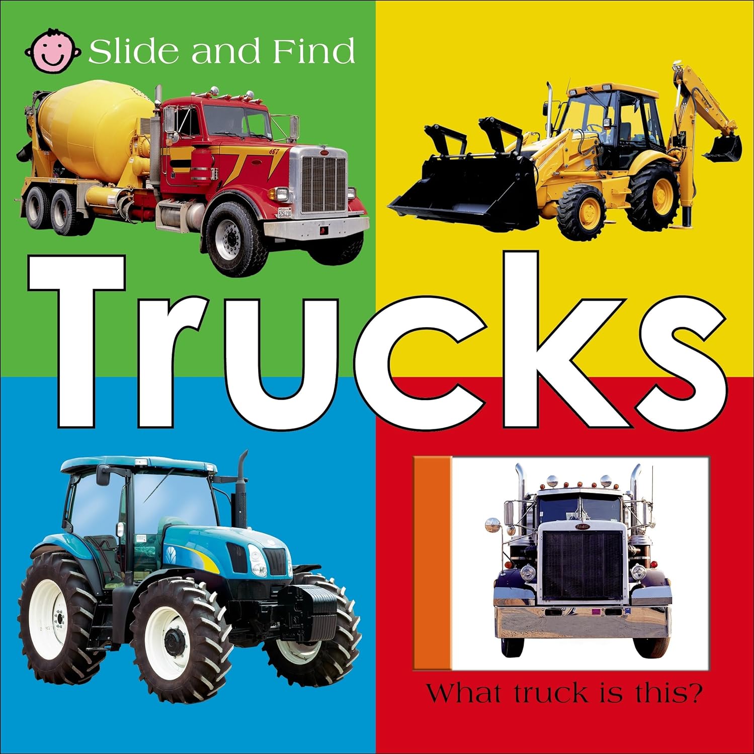 Slide and Find Trucks board book on Amazon
