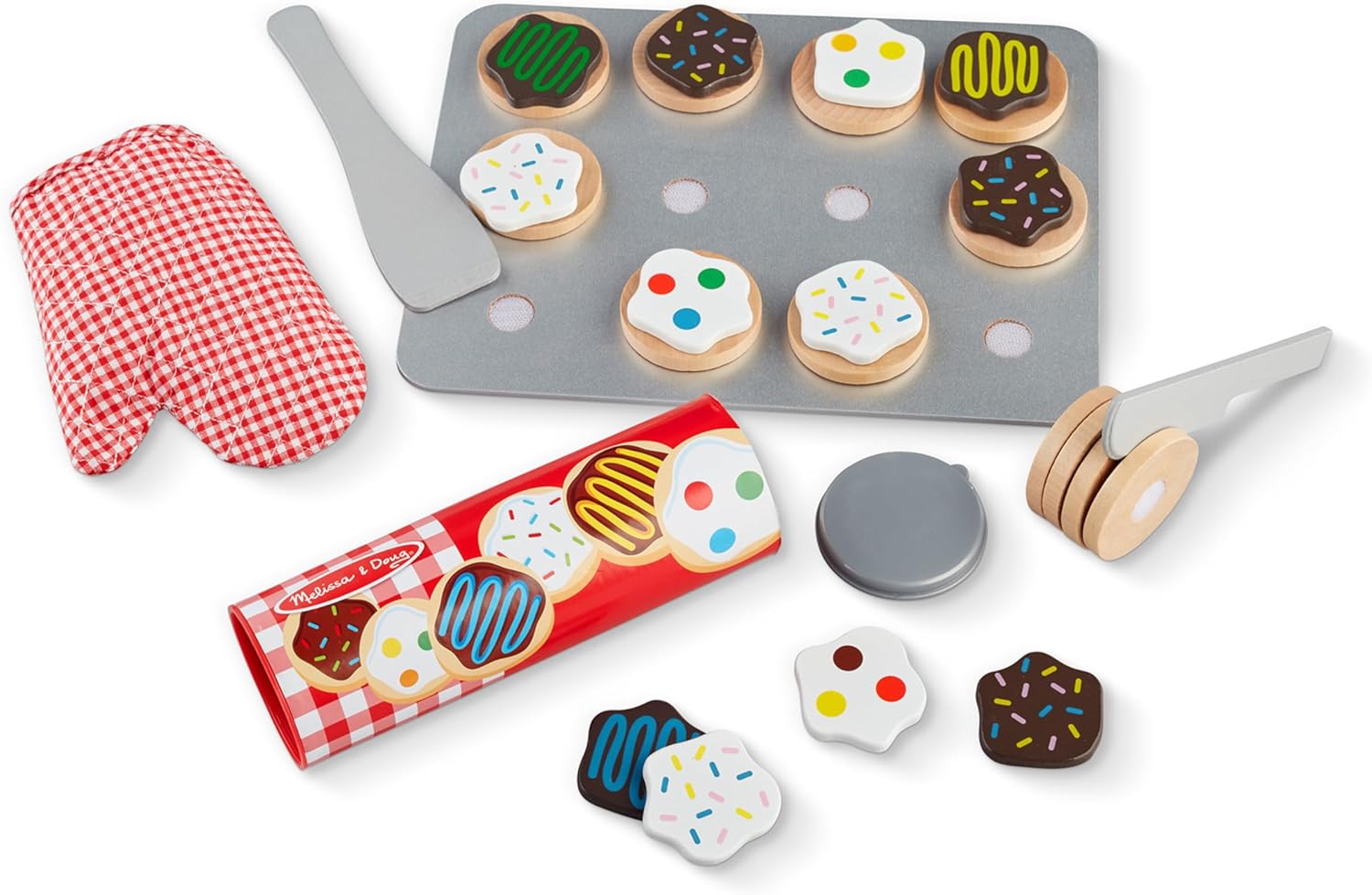 My kids have all loved this cookie cooking set. Melissa and Doug Slice and Bake Wooden Cookie Play Food Set on Amazon