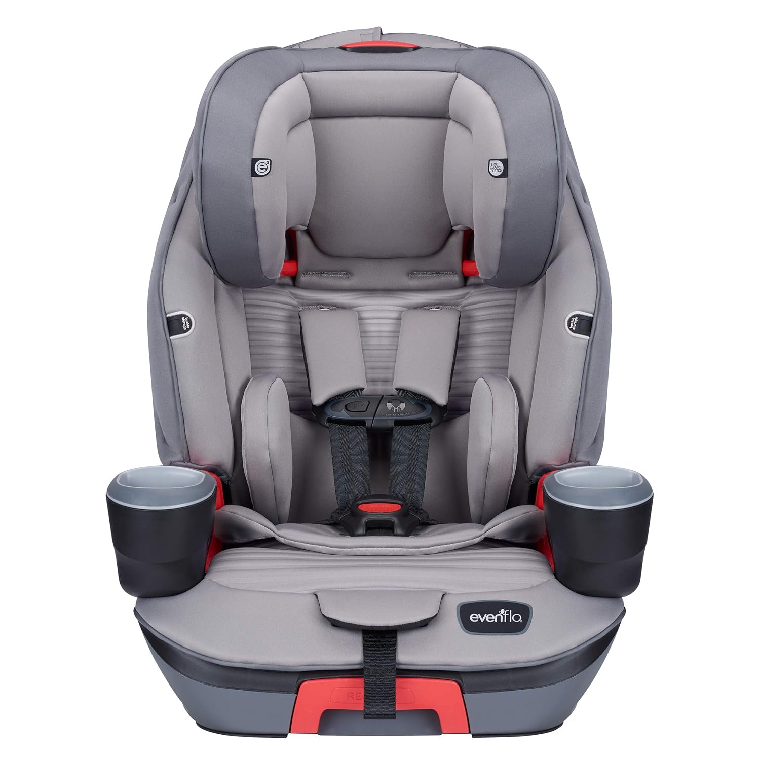 The Evolve offers very cushy seat padding in several color choices. Evenflo Evolve 3-in-1 Combination Booster Seat on Amazon