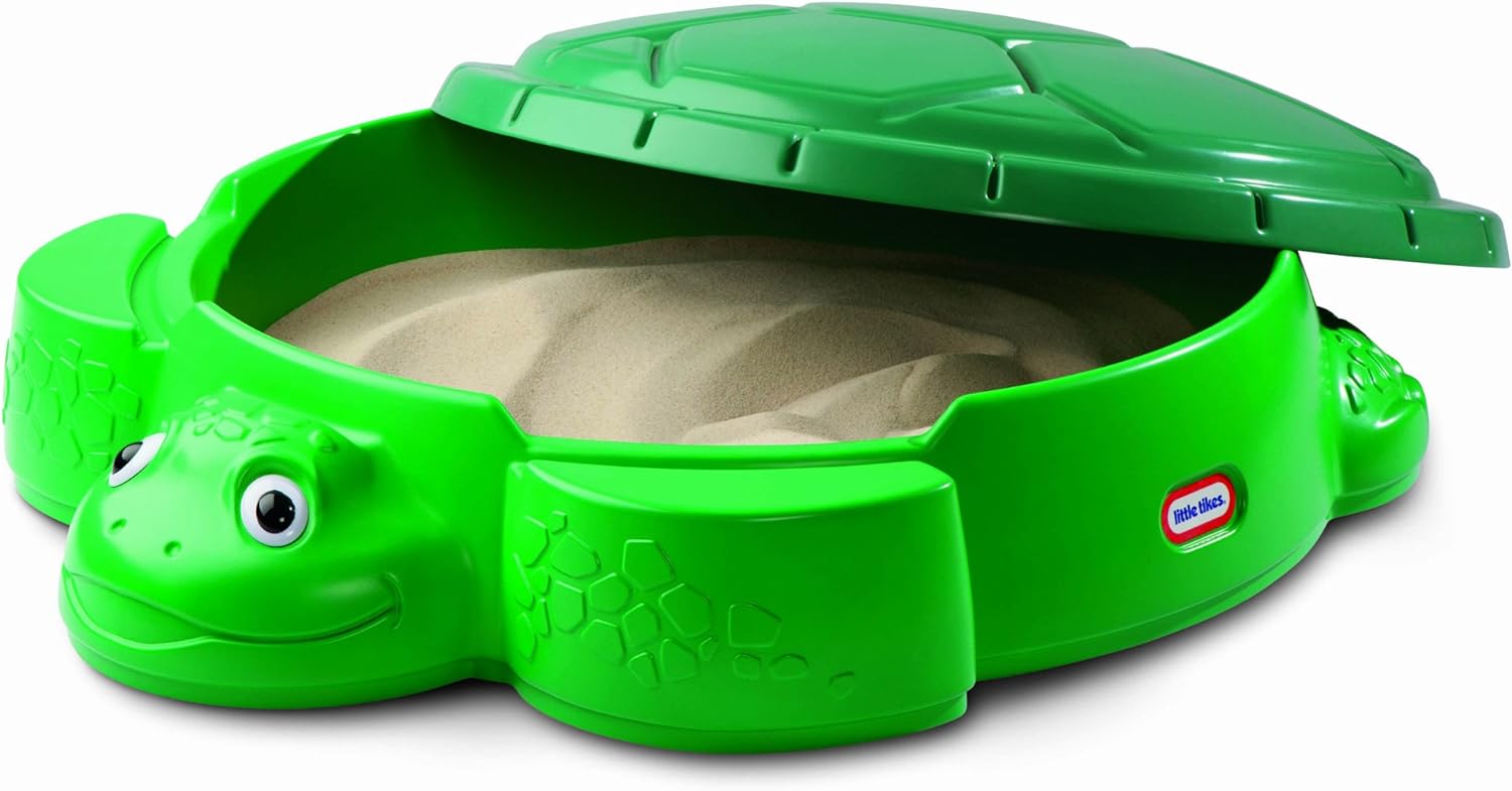 This sturdy green turtle will last for years. Little Tikes Turtle Round Sandbox on Amazon
